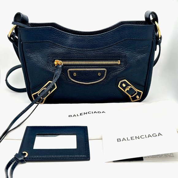 FINAL DROP!  Balenciaga Metallic Edge  Hip Crossbody / Clutch Shoulder Bag EUC - Picture 6 of 16